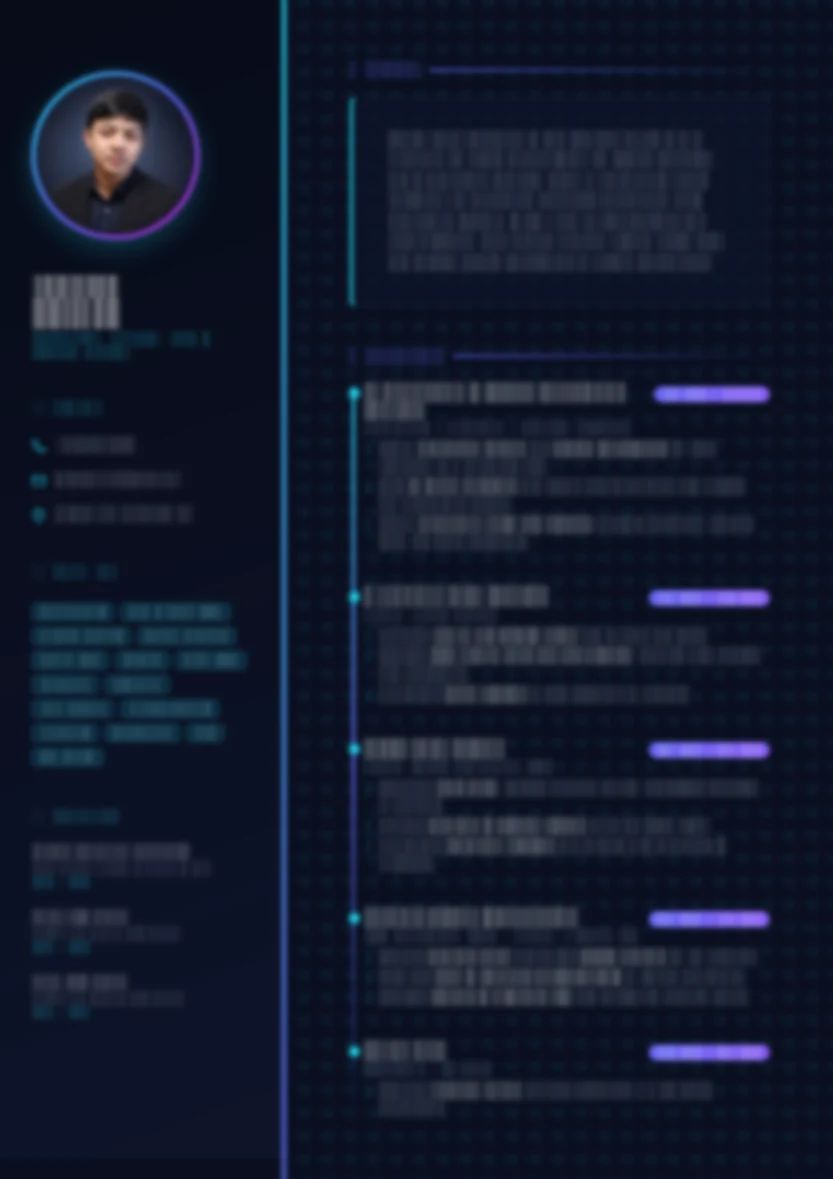 Blurred preview of Jerome’s resume