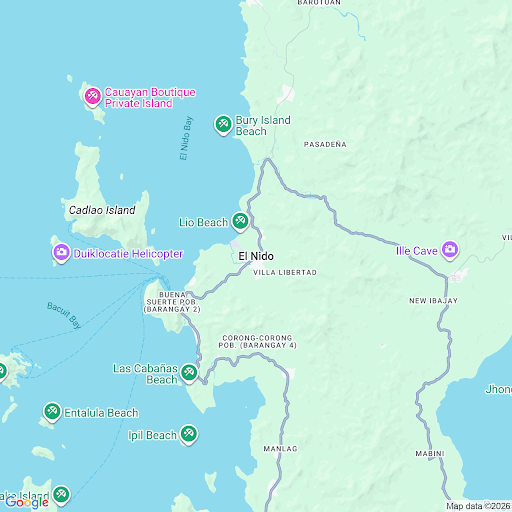 Map of El Nido and Bacuit Bay